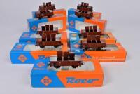 ROCO: Nine Roco 4-wheel hinged lidded wagons, boxed - 2