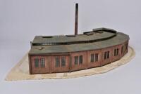 TRACK SIDE BUILDING: A large 6-line engine shed by Vollmer, some parts detached and lacking - 3