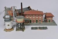 TRACK SIDE BUILDINGS: A box of approx. a dozen track side buildings and accessories. - 3