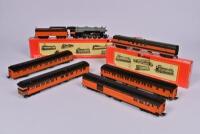 RIVAROSSI: A Rivarossi 'Chippewa' 4-6-2 Pacific locomotive and 6x6 tender, cab&nbsp;side # 6139, in fitted box with detached ladder, together with 5 Milwaukee Road coaches, 4 unboxed. - 2