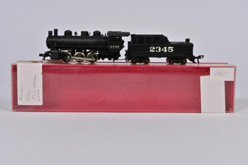 RIVOROSSI: A Rivarossi 0-6-0 'ATSF' locomotive and 4x4 tender with tender # '2345', in Rivarossi plastic box
