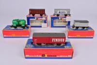 RIVAROSSI: Five Rivarossi 4-wheel goods rolling stock, boxed