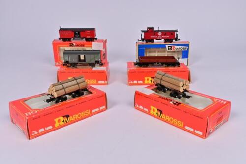 RIVAROSSI: Six Rivarossi bogie goods rolling stock, boxed