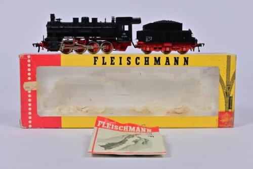 FLEISCHMANN: A Fleischmann 1351 0-8-0 steam locomotive and motorised tender, cab side # '55 2781', in original box