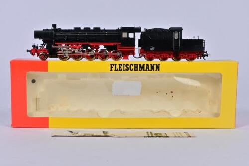 FLEISCHMANN: A Fleischmann 4175 2-10-0 steam locomotive and 8-wheel motorised tender', in original box