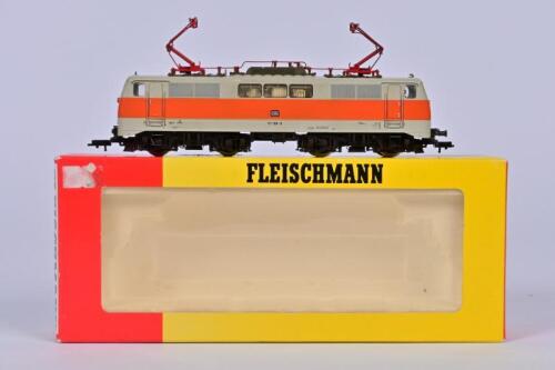 FLEISCHMANN: A Fleischmann 4349 0-4-4-0 DB electric locomotive, running # 111 188-9 with pantographs, original box