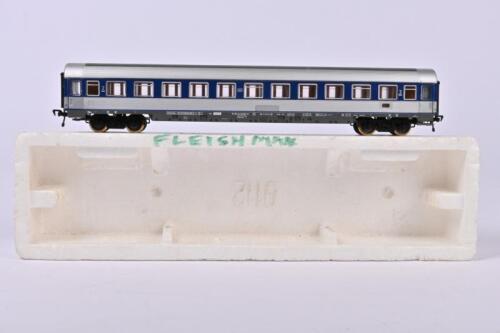 FLEISCHMANN: A Fleischmann German passenger second class coach, blue/silver, associated box
