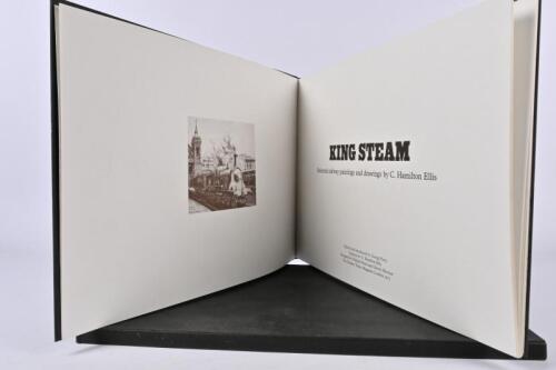 BOOKS: King Steam - Selected Railway Paintings and Drawings by C Hamilton Ellis, published in London by The Sunday Times Magazine 1971. Limited edition 1945 of 3000. Black clothbound hardback with matching slipcase