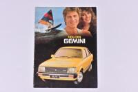 GEMINI: A May 1980 Holden Gemini multi-page fold-out sales brochure