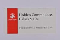 COMMODORE/CALAIS/UTE: A 1998 VT Series II Holden Commodore, Calais & Ute exterior colour & interior trim guide