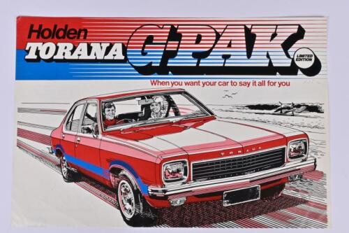 TORANA: A February 1975 Holden Torana G-PAK (LH) colour sales brochure