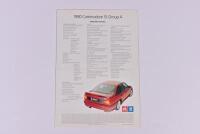 COMMODORE SS GROUP A: A August 1990 Holden Commodore SS Group A colour fold-out sales brochure - 3
