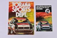 TORANA: Two superlative Torana related items. 'John Walker driving the Marlboro HDT Torana SLR 5000' leaflet