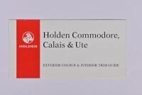 COMMODORE/CALAIS/UTE: A 1999 VT Series II Holden Commodore, Calais & Ute exterior colour & interior trim guide
