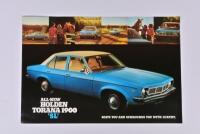 TORANA: A May 1974 'ALL-NEW HOLDEN TORANA 1900 'SL' sales brochure. Superb