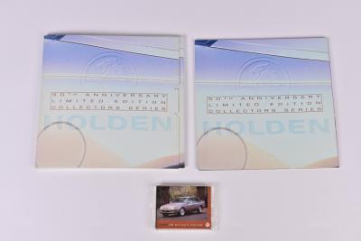 HOLDEN ANNIVERSARY: A 1998 50th Anniversary Limited edition Collectors Series pack. Album and Holden model cards