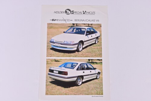 HSV BERLINA/CALAIS: A HSV Berlina/Calais V6 (VN) colour sales brochure