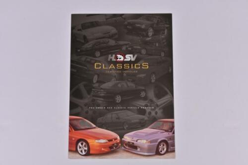 HSV CLASSICS: A HSV CLASSICS - Certified Vehicles' sales brochure