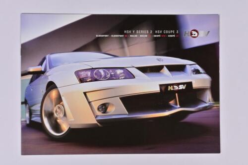 HSV Y SERIES/HSV COUPE 3: A quality September 2003 HSV Y Series 2/HSV Coupe 3 sales brochure