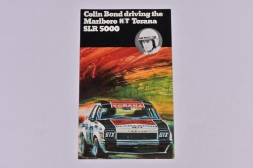 TORANA: A 'Colin Bond driving the Marlboro HDT Torana SLR 5000' leaflet