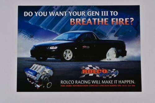 ROLCO: A ROLCO Racing sales brochure - 'DO YOU WANT YOUR GEN III TO BREATHE FIRE - ROLCO RACING WILL MAKE IT HAPPEN'
