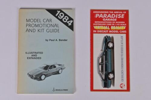 MODEL CAR BROCHURES: Two model car brochures. 'PARADISE GARAGE' diecast model car brochure for GM Holden Commodore VR Series II Acclaim