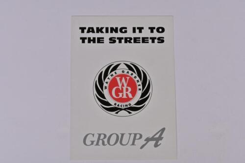 WAYNE GARDNER RACING: A 1995 Wayne Gardner Racing sales brochure - 'taking it to the streets - Group A'. VR/VS