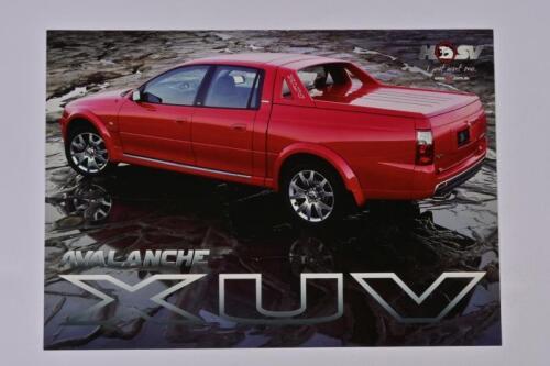 AVALANCHE: A April 2004 HSV AWD Avalanche XUV colour sales brochure