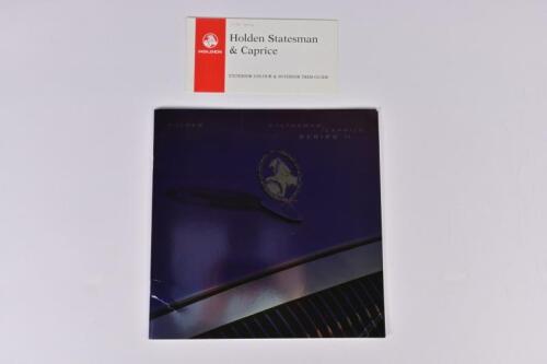 STATESMAN/CAPRICE: A August 2001 Statesman/Caprice Series II sales brochure. With June 1999 Holden Statesman & Caprice (WH series) Exterior Colour & Interior Trim guide