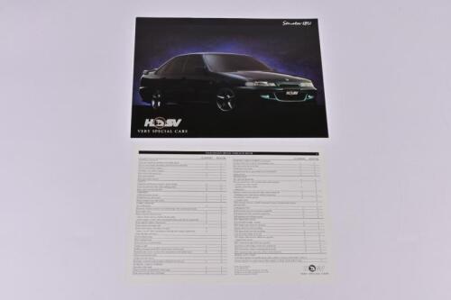 HSV CLUBSPORT/SENATOR: Two HSV Senator 185i and ClubSport (VR) sales brochures/specification sheet