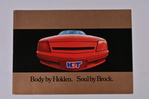 HDT: A rare 1984 HDT sales brochure (VK) - 'Body by Holden. Soul by Brock.'