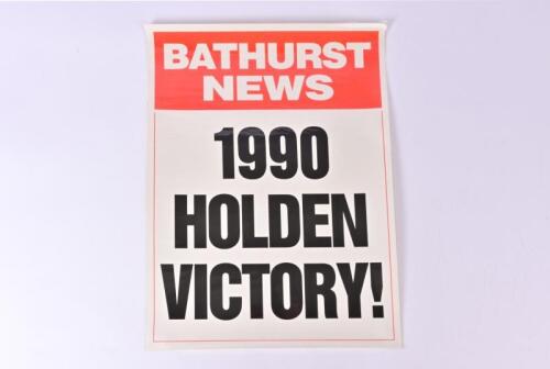 BATHURST 1990: A Bathurst News, '1990 HOLDEN VICTORY! Poster (60.5 cm high x 42.5cm wide)