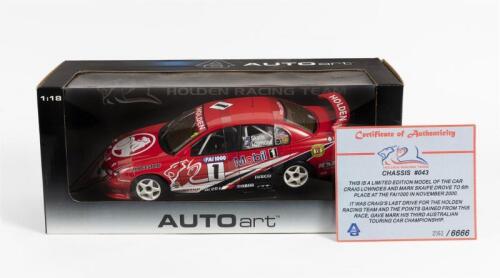 HOLDEN: A NOS 1:18 scale Autoart Holden Commodore 2000 Skaife/Lowndes #1 Limited Edition and Certificate of Authenticity