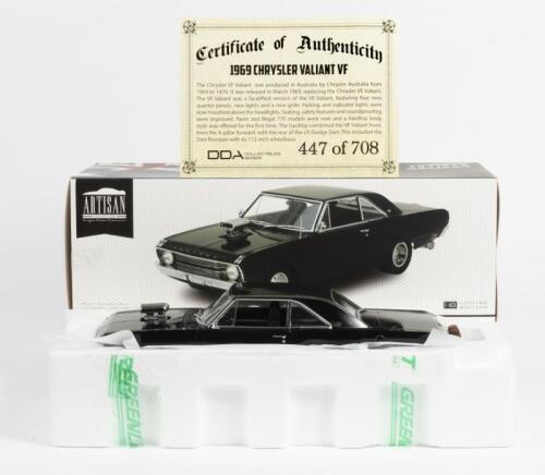 CHRYSLER: A NOS 1:18 scale Artisan collection Chrysler Valiant VF 1969 Limited Edition and Certificate of Authenticity