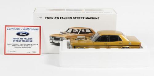 FORD: A NOS 1:18 scale Autoart Ford XW Falcon GT Street machine Limited Edition and Certificate of Authenticity
