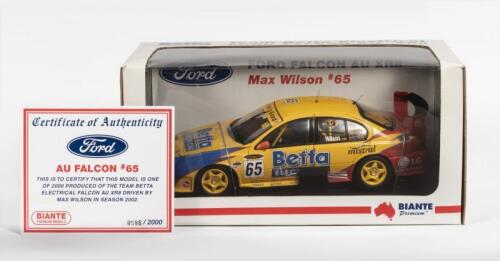 FORD: A NOS 1:18 scale Biante Ford Falcon AU XR8 2002, Max Wilson #65 Limited Edition and Certificate of Authenticity