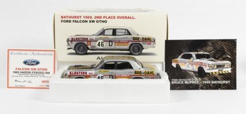 FORD: A NOS 1:18 scale Biante/Autoart Ford Falcon XW GT-HO 1969 Bathurst, B.McPhee/B.Mulholland #46D Limited Edition and Certificate of Authenticity