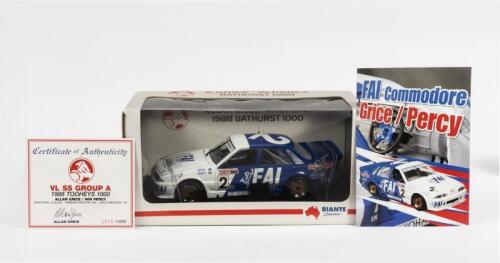 HOLDEN: A NOS 1:18 scale Biante VL Commodore SS Group A 1988 Bathurst, A.Grice/W.Percy #2 Limited Edition and Certificate of Authenticity