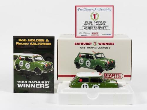 MORRIS COOPER S: A NOS 1:18 scale Biante Morris Cooper S 1966 Bathurst winner, B.Holden/R.Aaltonen #13 Limited Edition and Certificate of Authenticity