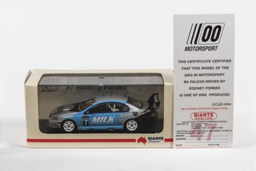 FORD: A NOS 1:43 scale Biante Ford Falcon BA 2003 "OO Motorsport", Rodney Forbes #7 Limited Edition and Certificate of Authenticity