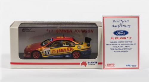 FORD: A NOS 1:43 scale Biante Ford Falcon AU XR8 2001 DJR Shell Helix, Steven Johnson #17 Limited Edition and Certificate of Authenticity