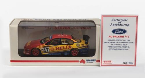 FORD: A NOS 1:43 scale Biante Ford Falcon AU XR8 2002 DJR Shell Helix, Steven Johnson #17 Limited Edition and Certificate of Authenticity