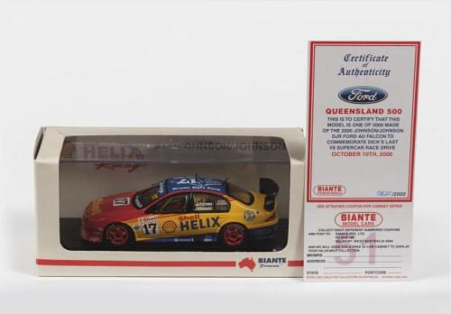 FORD: A NOS 1:43 scale Biante Ford Falcon AU 2000 Queensland 500, D.Johnson/S.Johnson #17 Limited Edition and Certificate of Authenticity