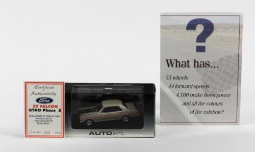 FORD: A NOS 1:43 scale Autoart Ford Falcon XY GT-HO and "What has&hellip;" Ford Falcon XY GT-HO brochure, Limited Edition and Certificate of Authenticity