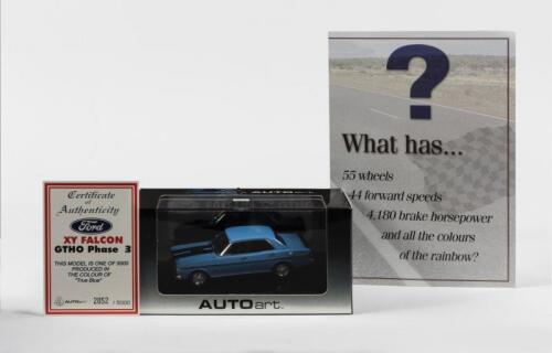FORD: A NOS 1:43 scale Autoart Ford Falcon XY GT-HO and "What has&hellip;" Ford Falcon XY GT-HO brochure, Limited Edition and Certificate of Authenticity
