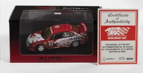 HOLDEN: A NOS 1:43 scale Autoart Holden Commodore VX 2001 Holden Racing Team, Jason Bright #2 Limited Edition and Certificate of Authenticity
