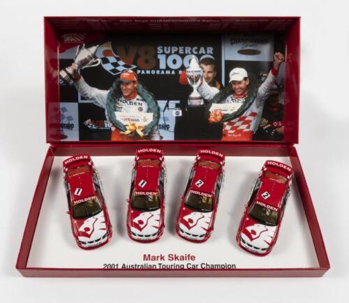 HOLDEN: A NOS 1:43 scale Biante Flip Top Lid 4 Cars Set Holden Commodores VX 2001 Holden Racing Team Limited Edition