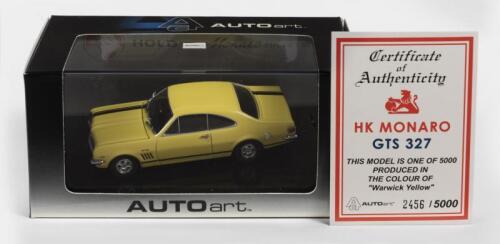 HOLDEN: A NOS 1:43 Holden HK Monaro GTS 327 and "Monaro Magic" brochure, Limited Edition and Certificate of Authenticity