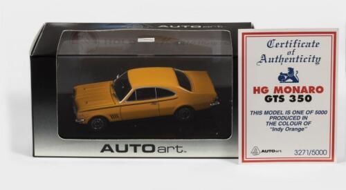 HOLDEN: A NOS 1:43 scale Autoart Holden HG Monaro GTS 350 Limited Edition and Certificate of Authenticity