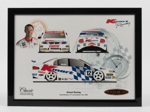 FRAMED PRINT: Greg Murphy #12 Holden VT Commodore, 2000 Kmart Racing